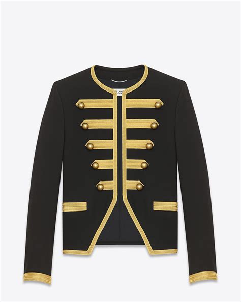 ysl officer jacket|Saint Laurent Military Jacket Coats, Jackets & Vests for Men .